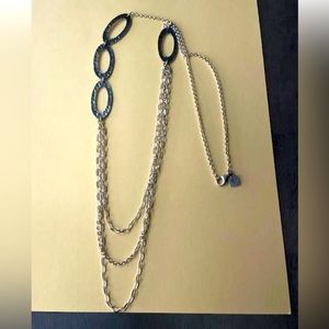 EUC Silpada Sterling Silver  Necklace  32" N1720 $139 CHAIN AND LINKS
